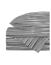 Juego de Sábanas 3 Piezas para Cama Cuna Rayitas Negras